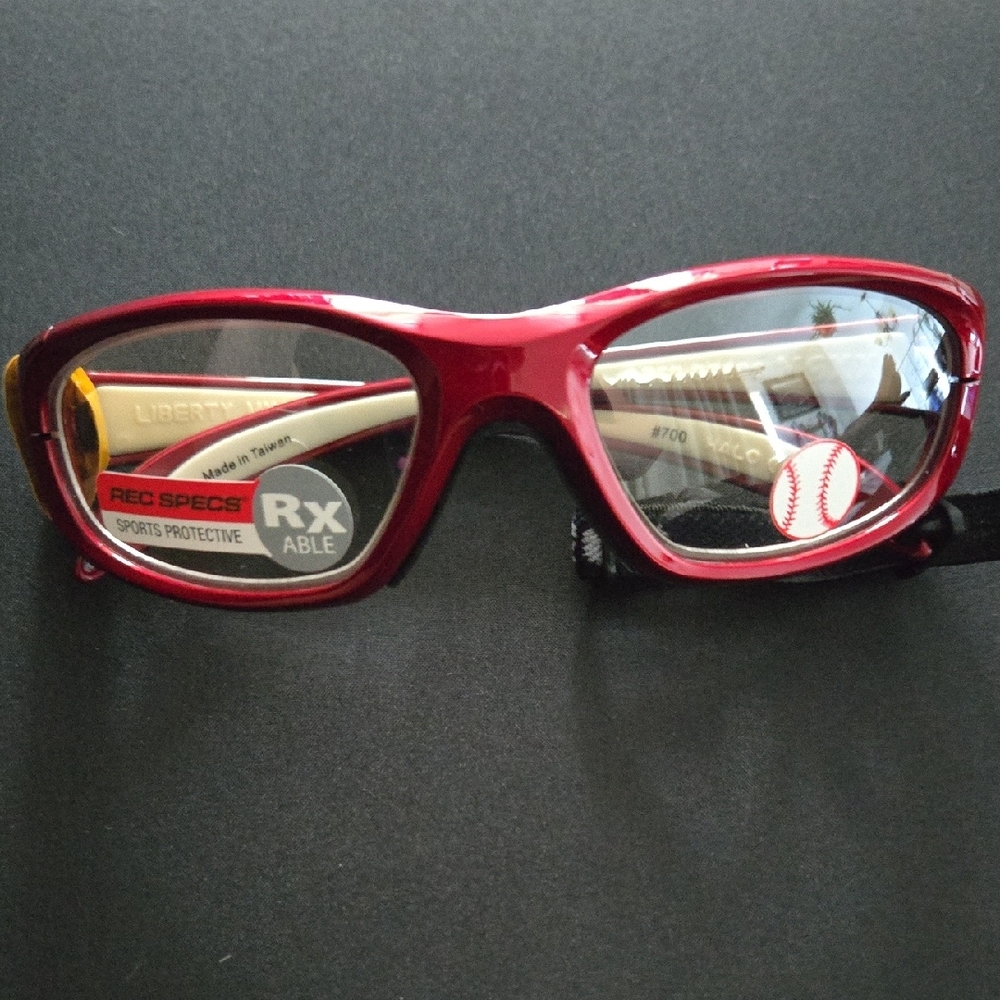 Red Wrap-Around Sunglasses with Cushioned Frame